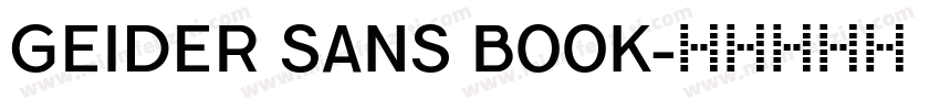 GEIDER SANS BOOK字体转换
